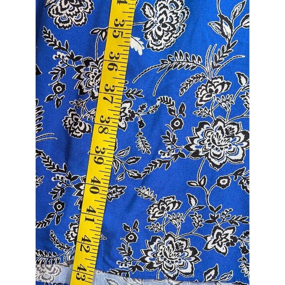 MSK Petite Sundress Womens PL Blue Floral Cotttagecore Vintage 90s Y2K Whimsical - Picture 8 of 11